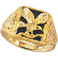 Onyx Eagle Men's Ring - By Mt Rushmore